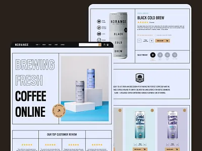 NURANGE - Coffee Shopify Shop clean clean ui design ecommerce ecommerce design ecommerce shop online shop shopify shopify store ui ui design uidesign uiux ux ux design uxui website