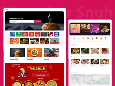 Restaurants Services dribbble figma landingpage mobileui ui uidesign uiux webdesign xd