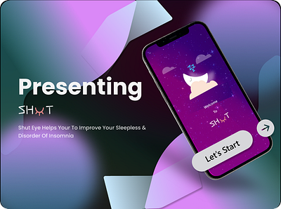 Shut eye Application alarms app design figma illustration insonmia logo sleeping ui ux vector