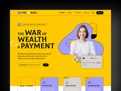 Online Banking I Fintech Landing Page branding brutalist design figma design figma template fintech landing page modern web payment retro design ui design uiux design web ui website design