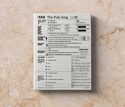 The Pale King - alt cover art book cover typography