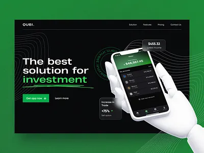 Investment platform - Product Page for app app concept creative design figma finance hero section illustration landing logo main ui website