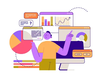 Business people working character flat freepik growth illustration marketing people stats vector