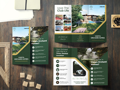 Vanya Orchard Trifold Brochure 3d branding brochure design graphic design illustration logo motion graphics typography vector