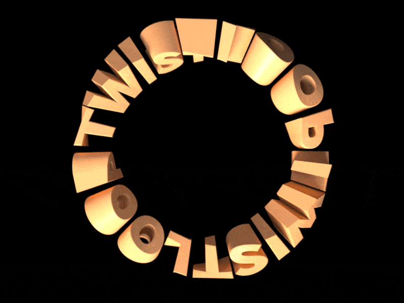 Twist Loop 3d animation c4d design gif motion