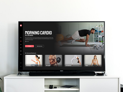 Smart TV APP - Daily UI app daily dailyui design figma fitness smarttv tv ui uiux workout