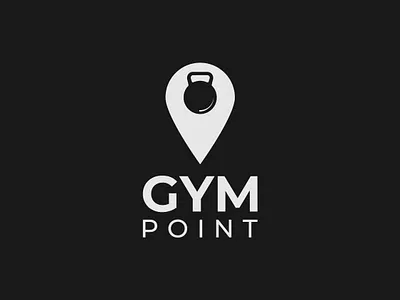 Gym point logo branding fitness gym illustrator location logo logo design minimalist typography vector wordmark