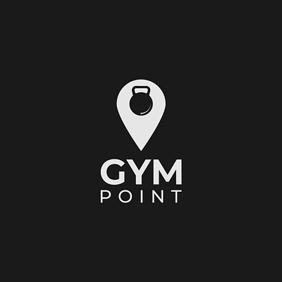 Gym point logo branding fitness gym illustrator location logo logo design minimalist typography vector wordmark