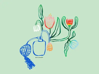 The Potion art challenge drawing editoial illustration floral hand drawn illustration perfume illustration product illustration