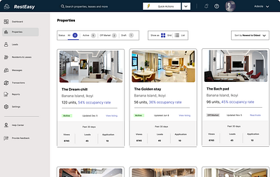 RestEasy Rental design ui