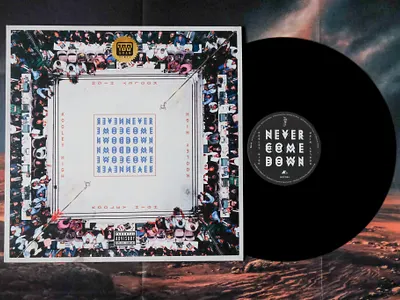 Kooley High - Never Come Down (Vinyl Release) 9th wonder album art album covers boxing cover art font design graphic design hip hop kooley high m.e.c.c.a. records muhammad ali never come down photoshop record sleeve typography vinyl cover vinyl records