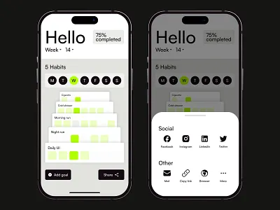 Social share 010 animation branding checkbox concept dailyui design illustration input logoless minimalism mobile simple typography ui