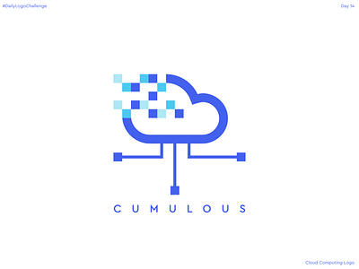 Day 14 - Logo Challenge blue brand brand identity branding cloud cloud logo daily daily logo challenge design flat graphic graphic design icon illustration illustrator logo logo design tech tech logo vector