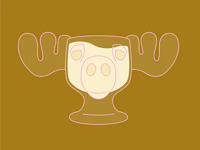 Marty Moose caramel cartoon christmas color design eggnog glass illustration illustrator lampoons moose mug pink vector