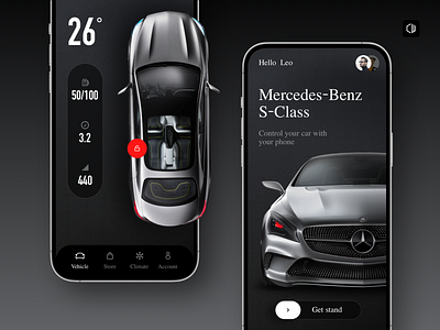 CAR UI branding design hmi typography ui ux