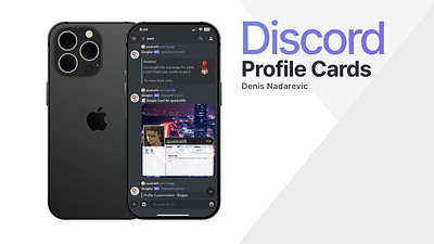 Customizable Discord Profile Cards app design ui