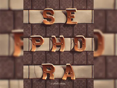 Sephora – Lettering Style Challenge on Procreate (2022) custom type design hand drawn lettering procreate type typography