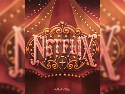 Netflix – Lettering Style Challenge on Procreate (2022) custom type design hand drawn lettering procreate type typography