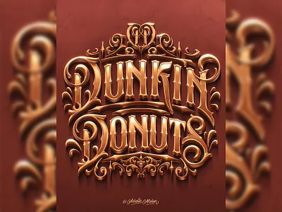 Dunkin' Donuts – Lettering Style Challenge on Procreate (2022) custom type design hand drawn lettering procreate type typography