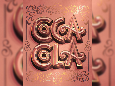 Coca Cola – Lettering Style Challenge on Procreate (2022) custom type design hand drawn lettering procreate type typography