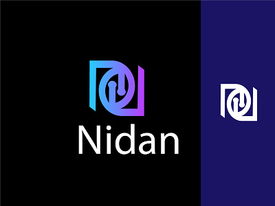 Nidan logo design illustration logo typography ui ux vector