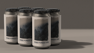 Pine Forest IPA beer brand branding can design graphic design illustration illustrator ipa label package packaging packaging design typography wrapper