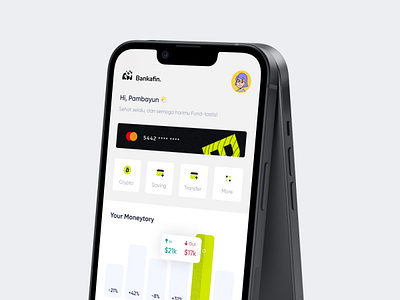 Bankafin. - Digital bank app balance bank bank app bank card banking card cash coin credit card crypto digital banking dimas arya pambayun finance finance app fintech money payment savings transactions wallet