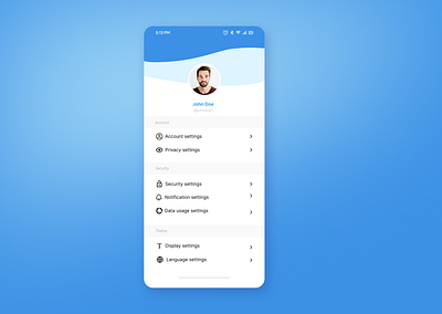 Day 7: Settings Daily UI Challenge. app settings product design profile settings settings ui user interface ux