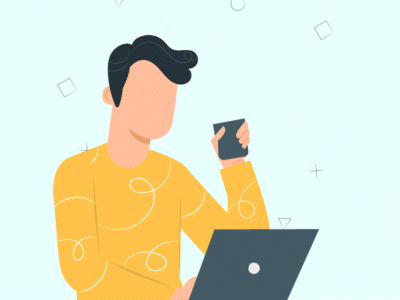 Lottie SVG animation icon (WEB element) Character animation gesture