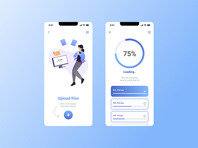 File Upload Concept app design graphic design illustration typography ui ux vector