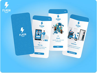 Flash Laundry (Shoes) Splash Screen case study delivery design dry flash laundry graphic design indonesia laundry logo mockup on boarding pickup service shoe shoes splash screen ui ui design uiux