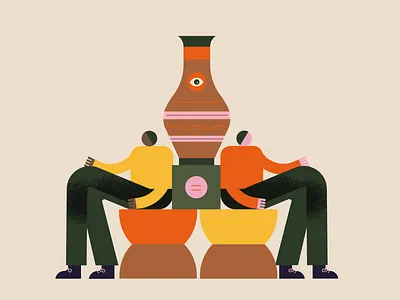 2023 Calendar / September art artdirection ceramic character design graphic design illustration plants poster pottery