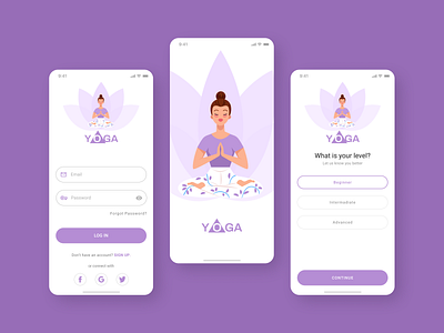 Yoga | App Design app branding design health logo meditation sport ui ux