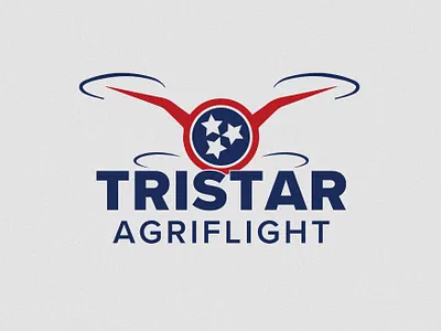 Tristar Agriflight Logo Design agriculture aviation branding drone flight logo