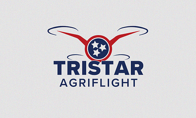 Tristar Agriflight Logo Design agriculture aviation branding drone flight logo