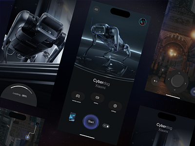 Remote control app. Mobile app 3d design dog mobile new remotecontrol robot ui uiux