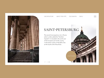 Saint-Petersburg city designer landing landing page sant petersburg ui ux web design web designer web site