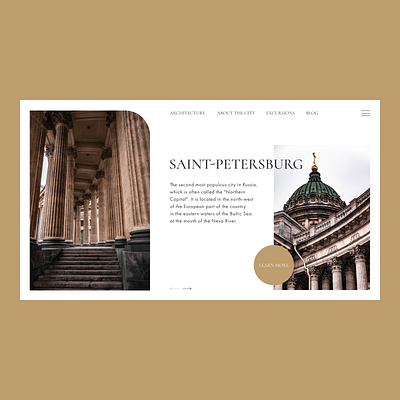 Saint-Petersburg city designer landing landing page sant petersburg ui ux web design web designer web site