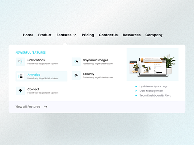 Minimal looking Flyout Menu Section flyout menu flyout ui hasan bashar header mega menu menu nav bar nav ui