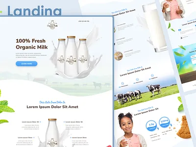 Milk Landing Page UX/UI design landing ui ux uxui web design