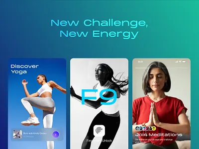 Fit9 App Design app app design bodybuilding app exercise app fit club app fitness fitness app fitness branding fitness mobile fitness product design fitness ui meditation app mobile app design product design yoga app