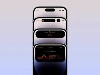 Sleep tracking mobile app - Dynamic Island animation app concept design dynamic island illustration ios island motion graphics sleep tracking ui ux