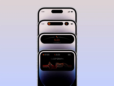 Sleep tracking mobile app - Dynamic Island animation app concept design dynamic island illustration ios island motion graphics sleep tracking ui ux