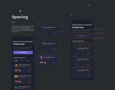 Spacing for Agile app - UI showcase