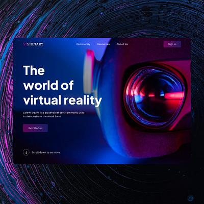 VISIONARY - The world of virtual reality design figma graphic design ui ux webdesign