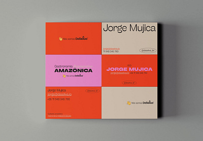 DaSelva business cards amazon amazonia business card cultural daselva food orange pink restaurant trendy vintage