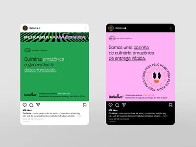 DaSelva Instagram Post amazon amazon food amazonia brutalism brutalist daselva exotic color pallete food instagram post restaurant social social media trendy vintage
