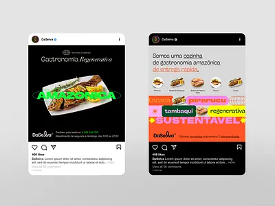 DaSelva Social Media amazon amazon food amazonia brutalist daselva instagram post restaurant social media trendy vintage