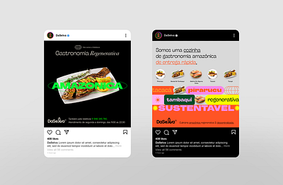 DaSelva Social Media amazon amazon food amazonia brutalist daselva instagram post restaurant social media trendy vintage
