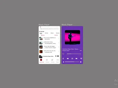Music Player dailyui ui ux